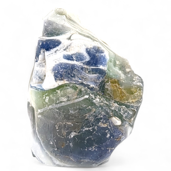 Vaseline Milk Glass Cobalt Art Glass Cullet Uranium Swirl Slag Glass #4GL77 - Picture 4 of 7